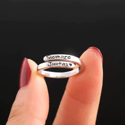 ANILLO “SIEMPRE JUNTAS” DE PLATA (2X1) + TARJETA DE REGALO