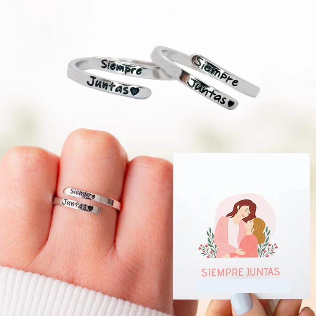 ANILLO “SIEMPRE JUNTAS” DE PLATA (2X1) + TARJETA DE REGALO
